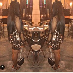 Embellished and Backless  Little Black Dress